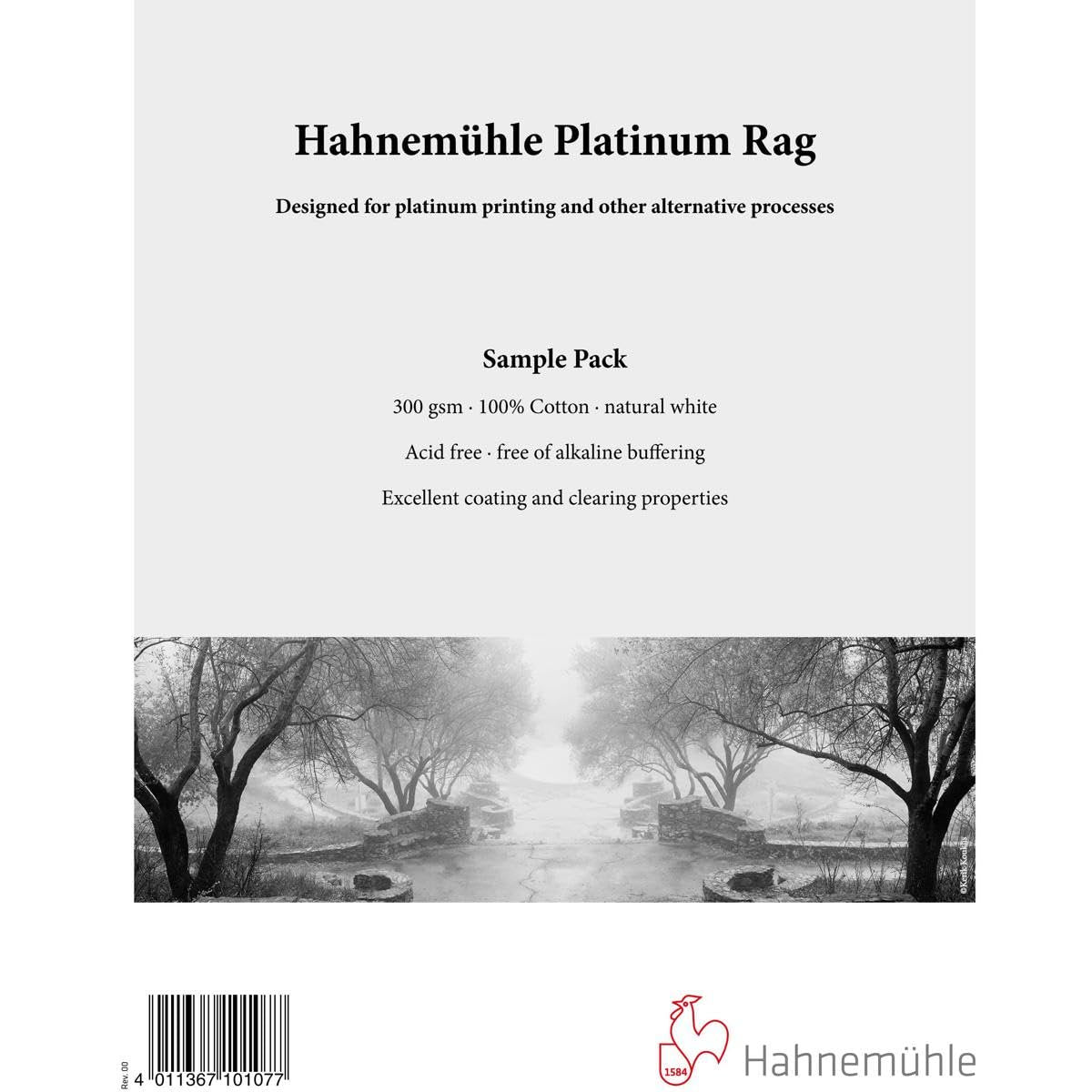 Hahnemuhle Platinum Rag Fine Art Paper, 300gsm, 8.5x11", 5 Sheets Sample Pack