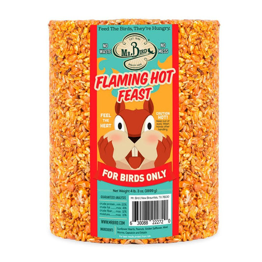 Mr. Bird Flaming Hot Feast Large Wild Bird Seed Cylinder 4 lb. 3 oz.
