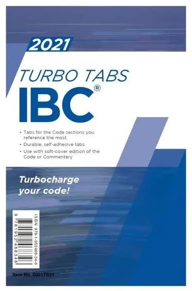 2021 International Building Code Turbo Tabs for softcover book