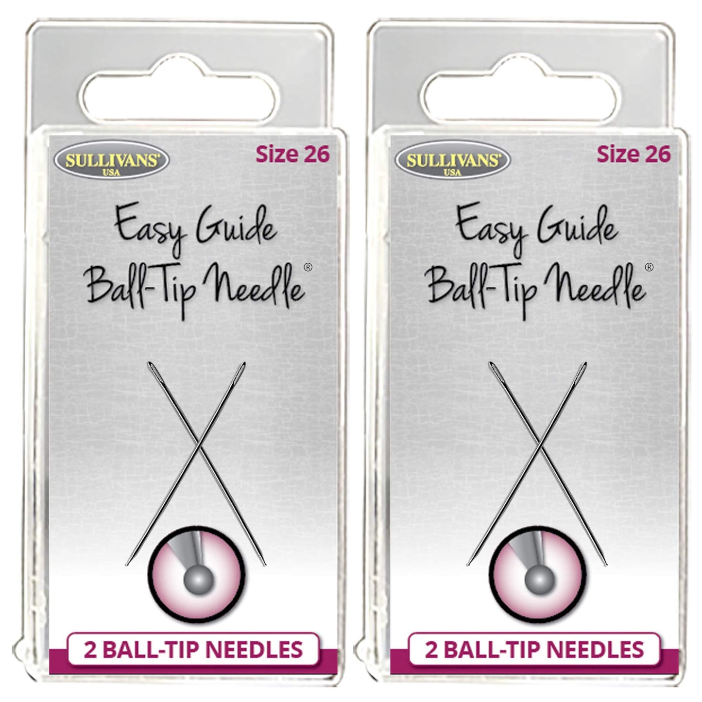 The Easy Guide Ball-Tip Needles® Size 26 and Size 28 Bundle, 4 Packages, 8 Needles