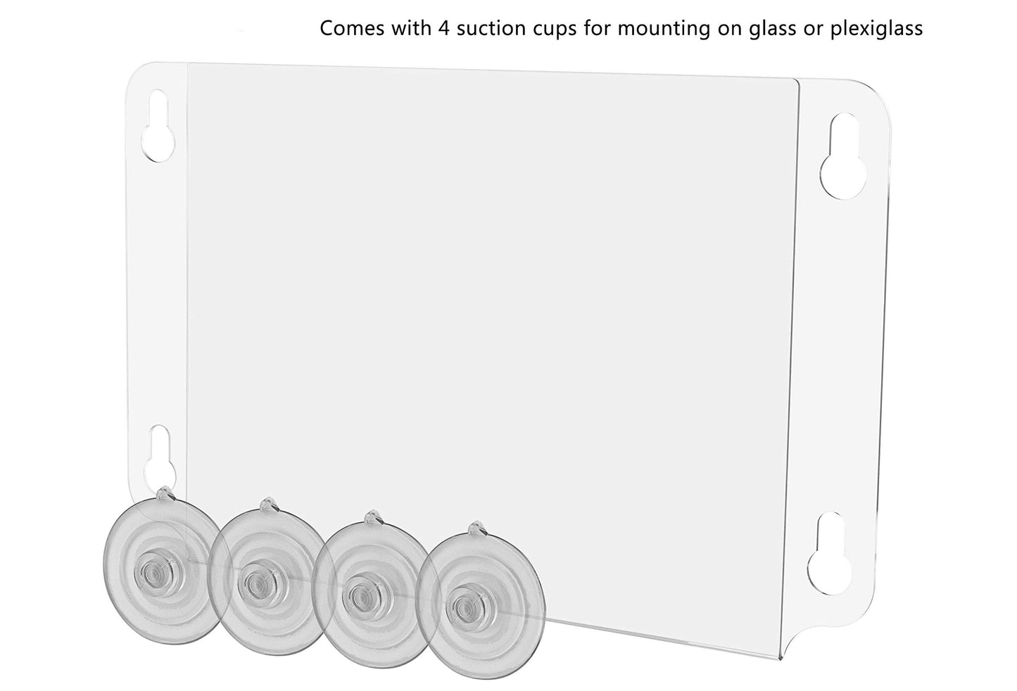 Marketing Holders Window Sign Holder 11" x 8.5" Double Sided Document Display with Suction Cups for Notices and Directional Signage in Public and Government Buildings Clear Acrylic