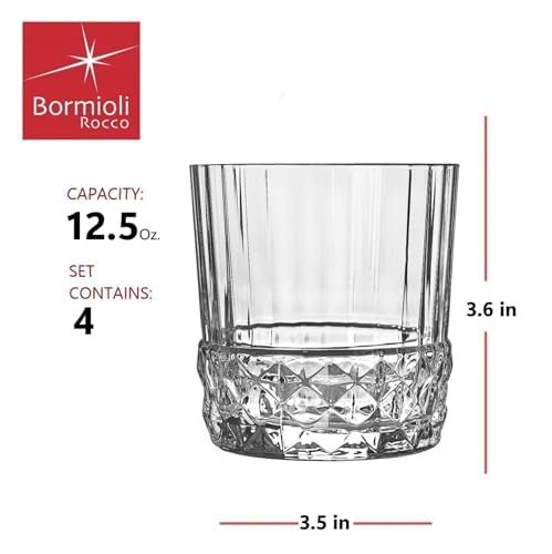 Bormioli Rocco America '20s 4.75 oz. Nick & Nora Martini Glasses, Clear, Set of 4