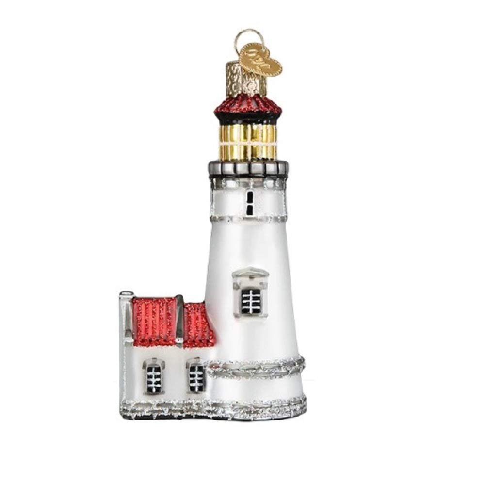 Old World Christmas Heceta Head Lighthouse Blown Glass 2020 Unique Christmas Ornaments for Christmas Tree Decorations