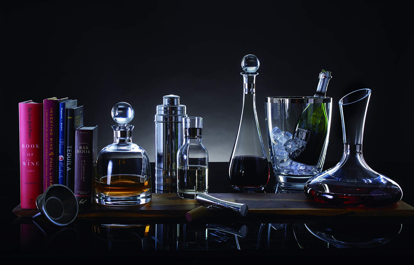 Waterford Elegance Decanter Short Platinum Band, Crystal Glass