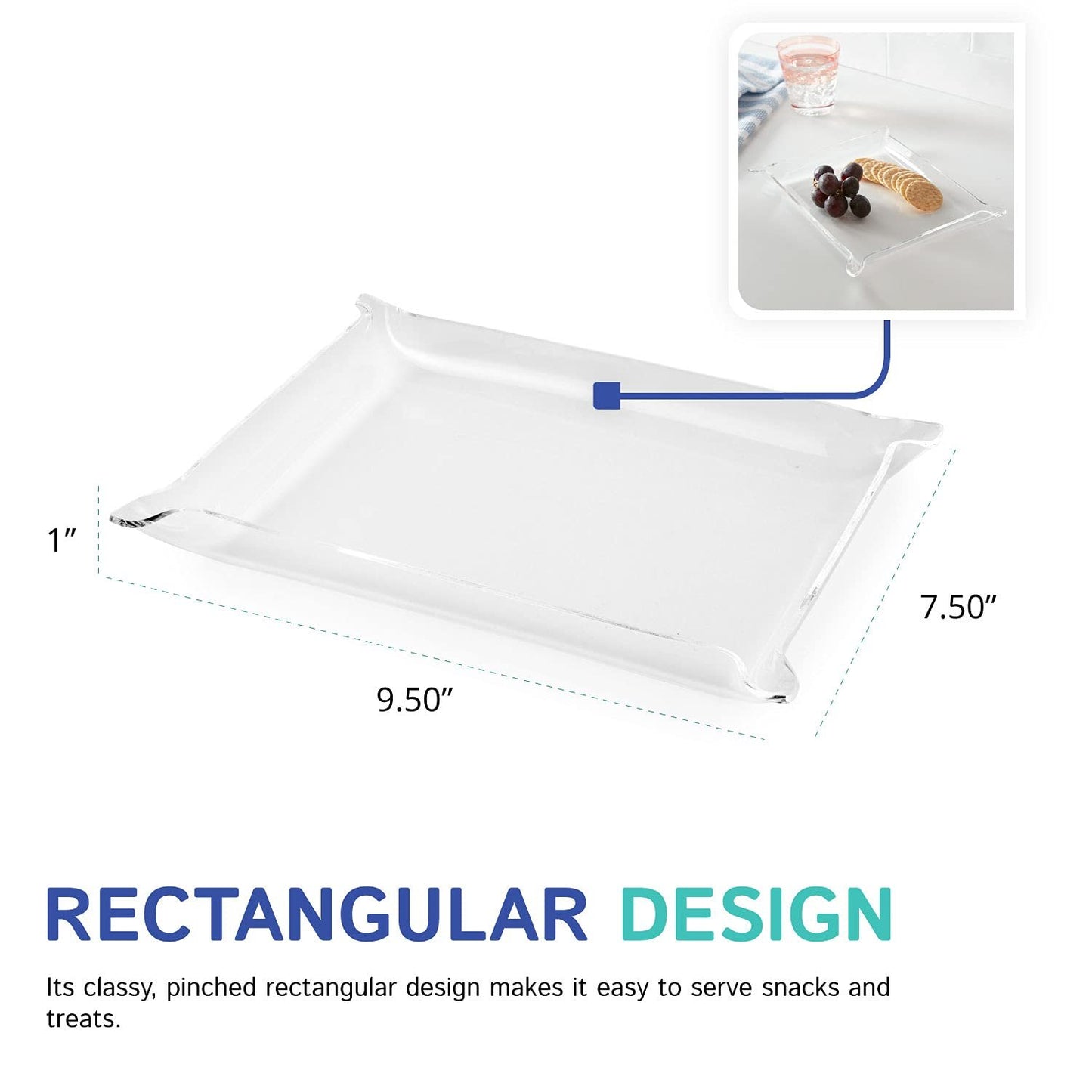 Huang Acrylic Clear Elegant Valet Tray