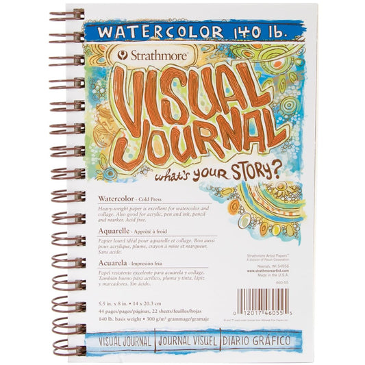Strathmore Visual Watercolor Journals 140 lb. 5 1/2 in. x 8 in. 22 Sheets