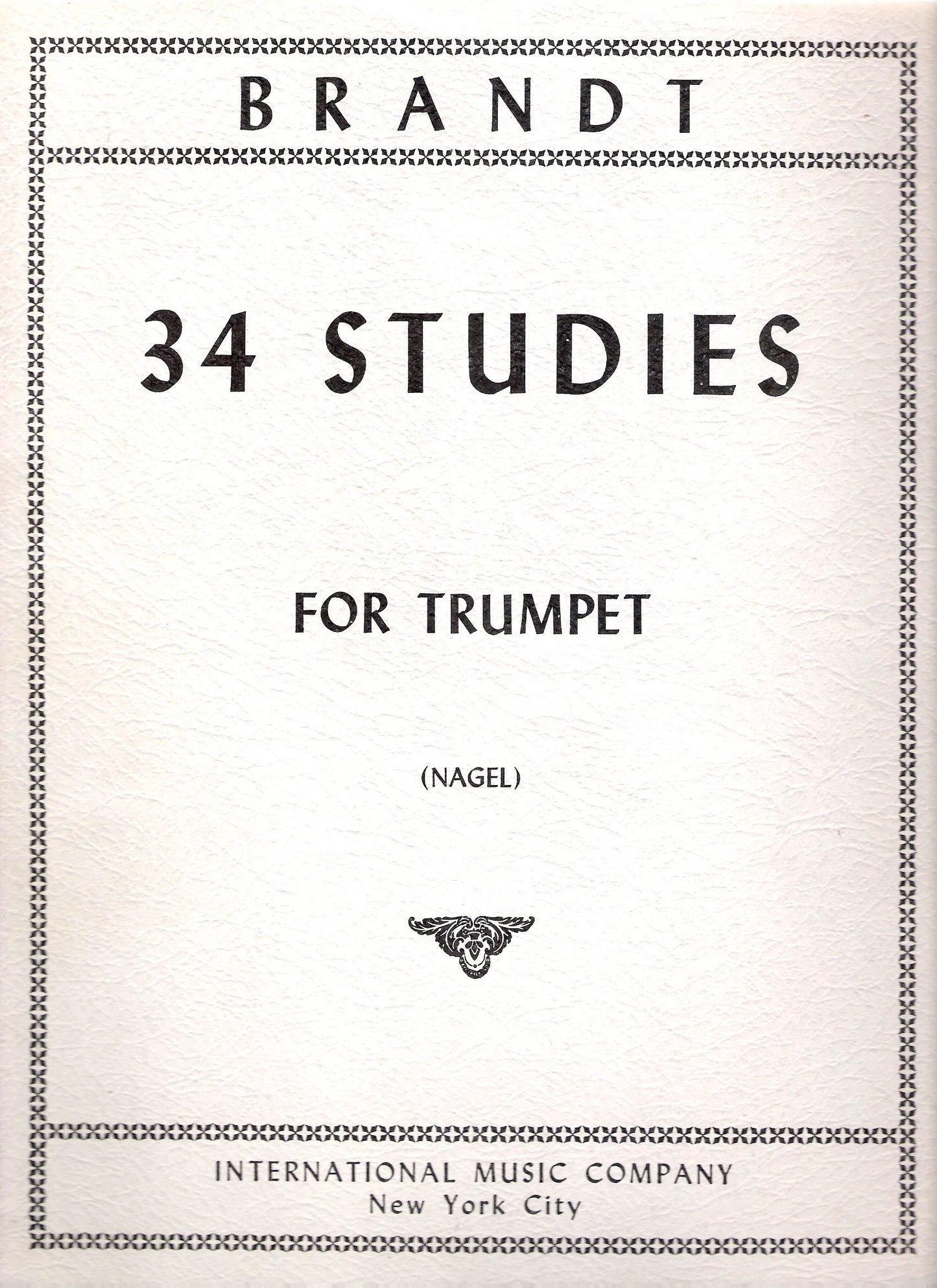 Brandt: 34 Studies for Trumpet (On Orchestral Motives) (1391)