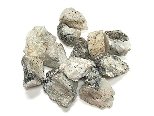 Zentron Crystal Collection Rough Rainbow Moonstone - Large 1" Pieces in Velvet Bag