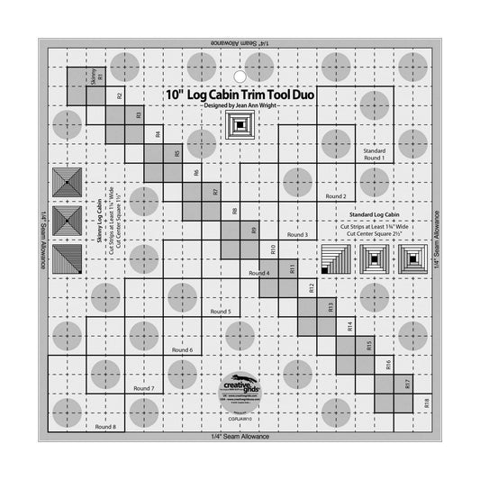 Creative Grids 10in Log Cabin Trim Tool Duo - CGRJAW10
