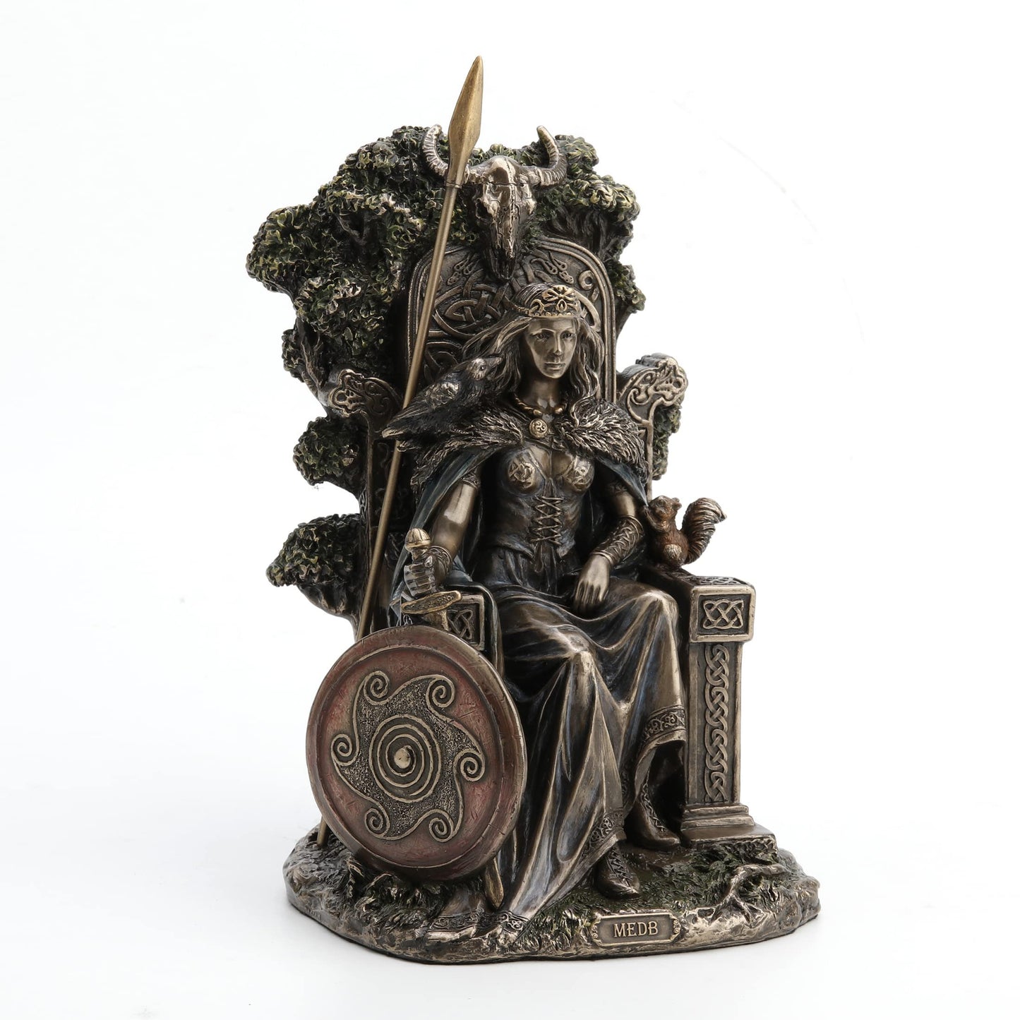 Veronese Design 8 5/8 Inch Celtic Goddess Queen Medb of Connacht Cold Cast Resin Antique Bronze Finish Statue