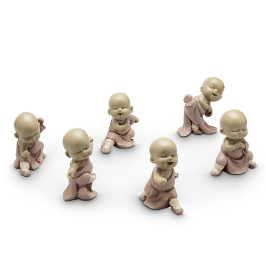 Fighting Mini Monks Set of 6