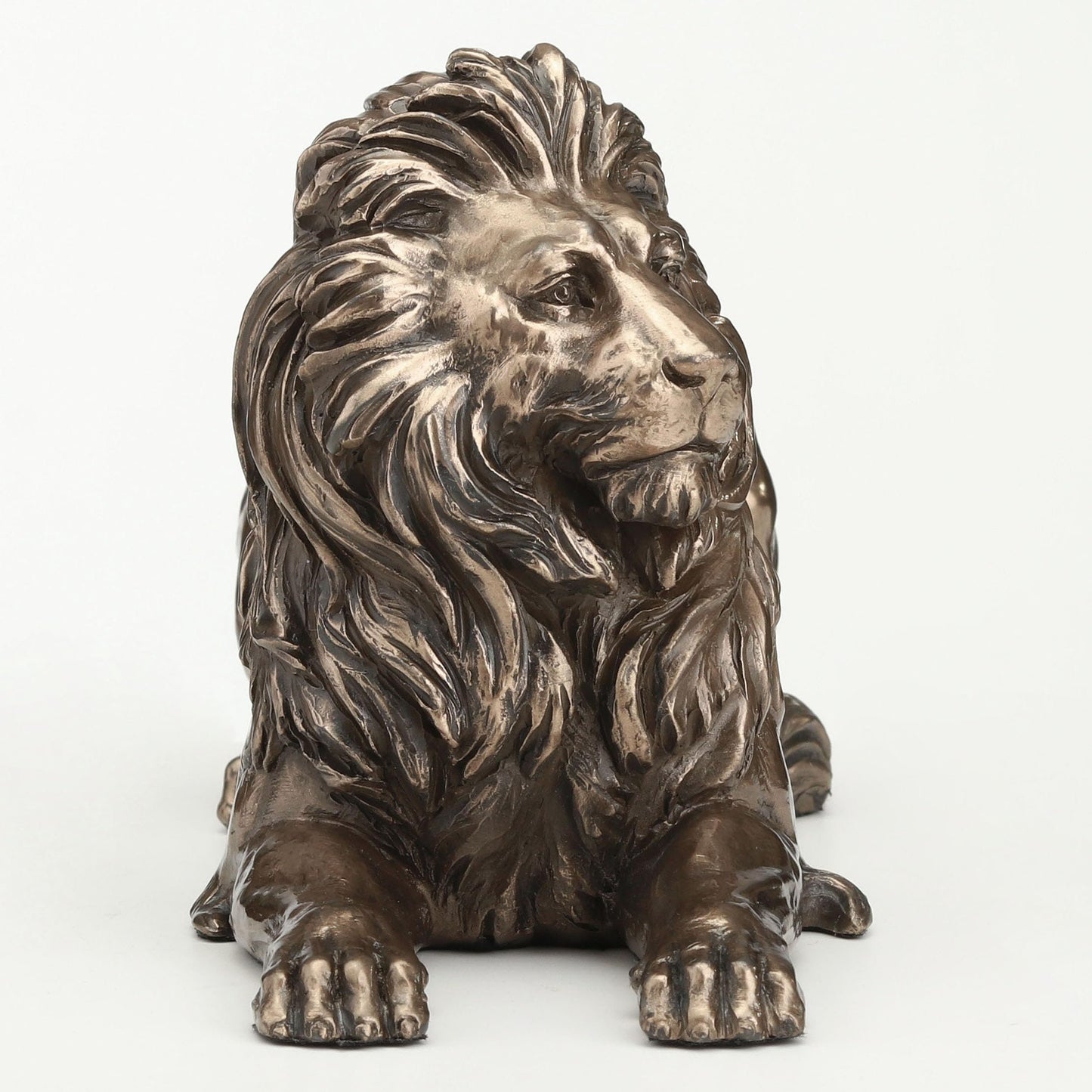 Veronese Design 8 7/8 Inch Lying Lion Cold Cast Resin Bronze Finish Animal Decoration Statue