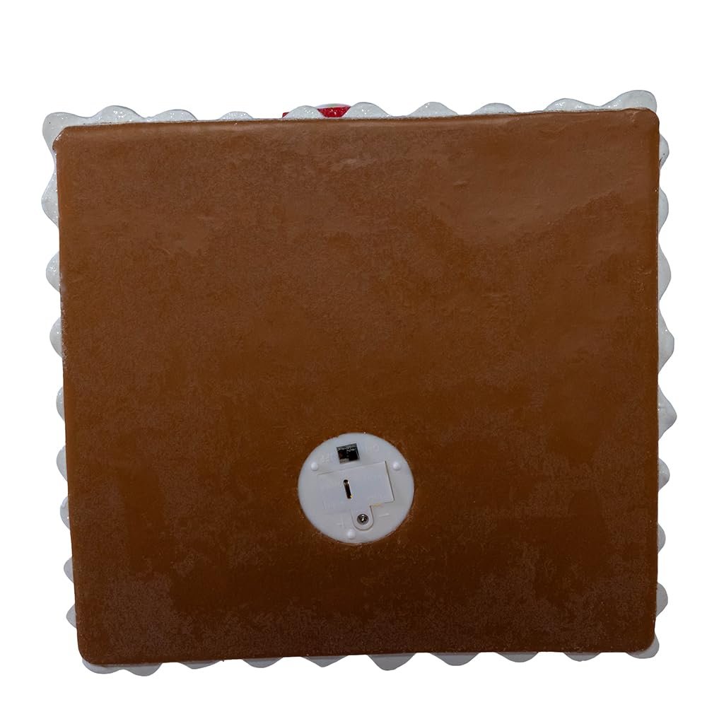 Kurt S. Adler Kurt Adler 8.46-inch Battery Operated LED Lighted Lollipop Shop Gingerbread House, Multicolor