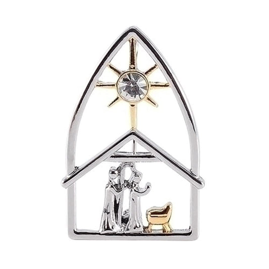 Roman 1.5 Inches Nativity Pin Pendant