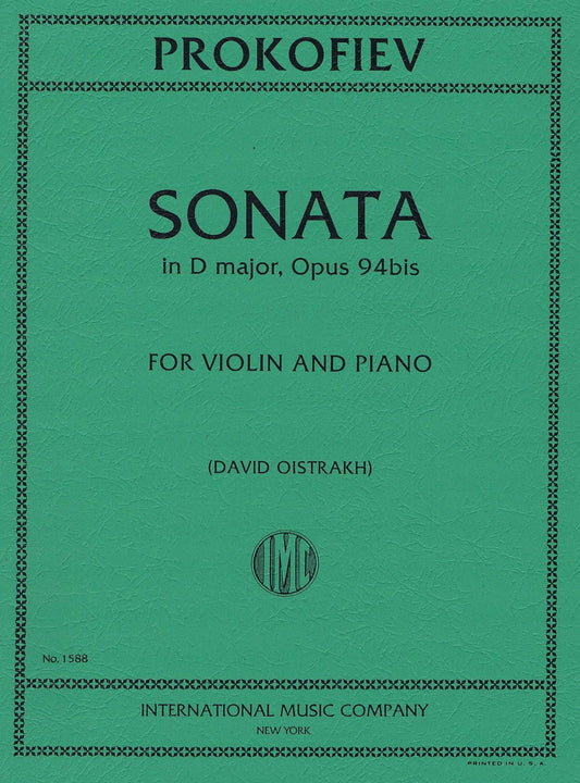 PROKOFIEV, Sonata in D Major, Opus 94bis for Violin and Piano (OISTRAKH, David)