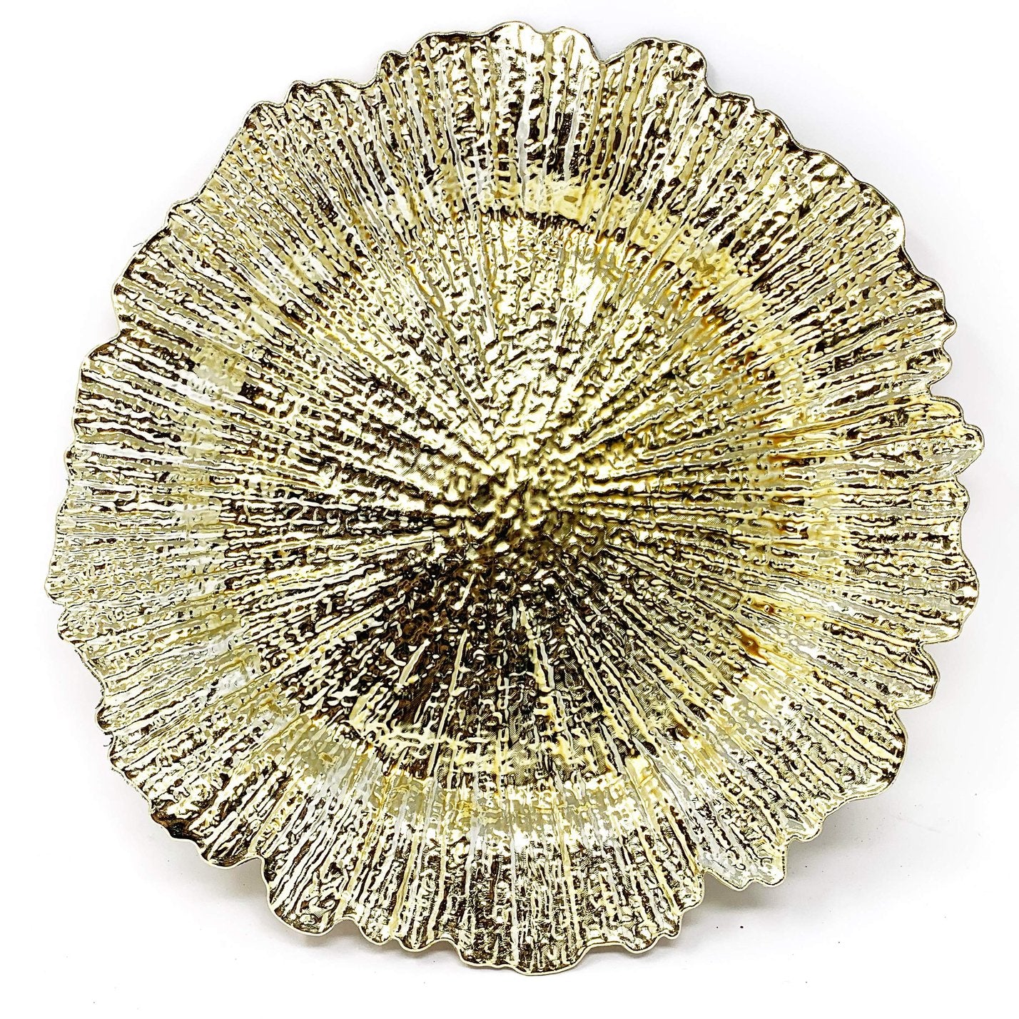 allgala Heavy Quality Round Charger Plates - Elegant Gold Chargers for Dinner Plates