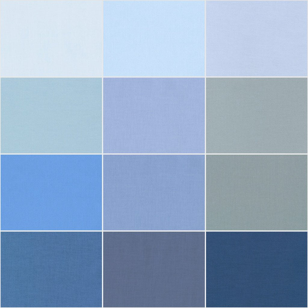 Studio RK Kona Cotton Solids Overcast Roll Up 40 2.5-inch Strips Jelly Roll Robert Kaufman Fabrics RU-425-40