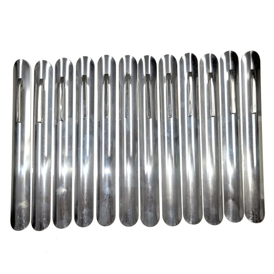 Royal Industries 12 Piece Table Crumber with Pocket Clip, Aluminum Construction, Silver, Commercial Grade