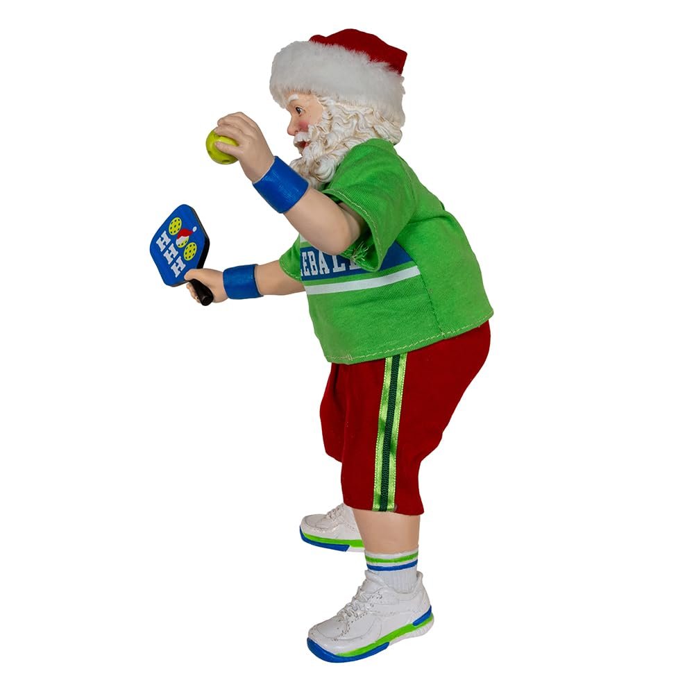 Kurt Adler 10-inch Fabrich‚? Santa Playing Pickleball