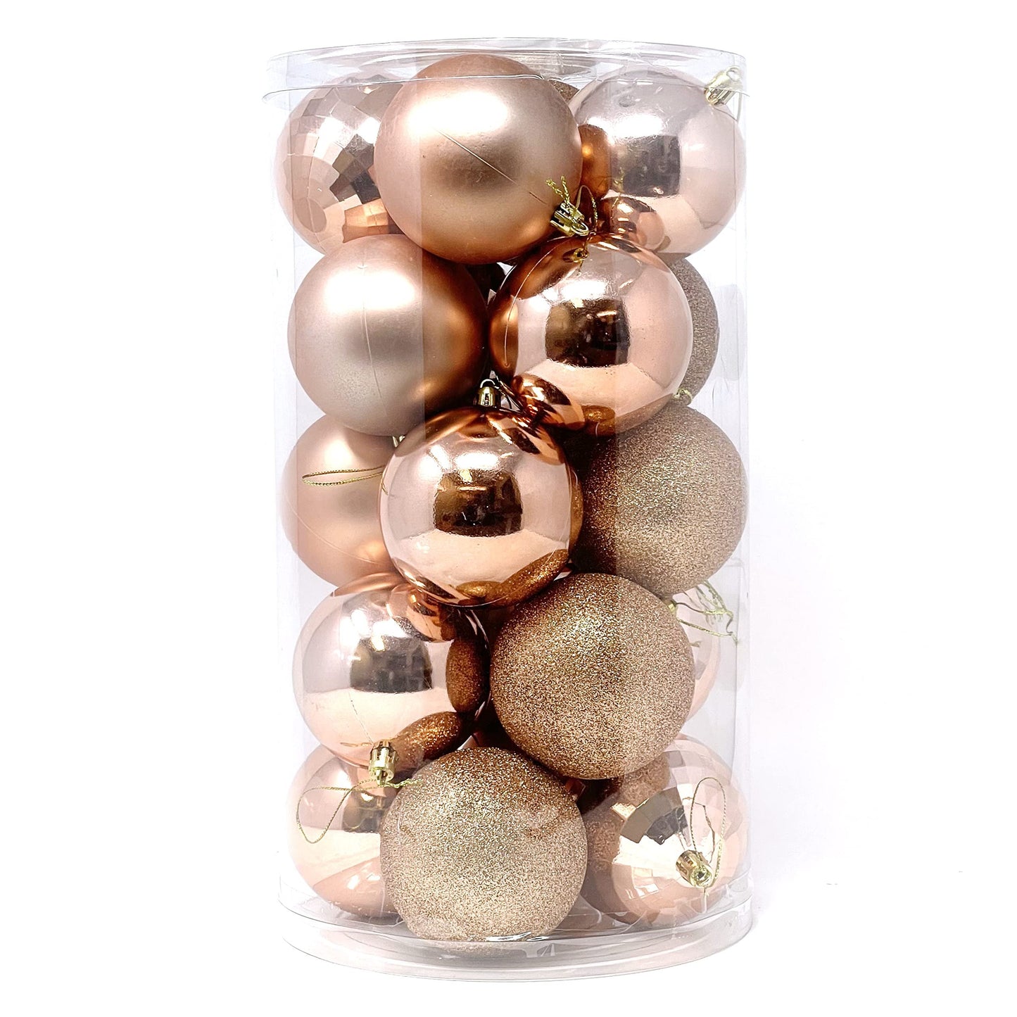allgala 20 PK 3 Inch (8CM) Large Christmas Ornament Balls for Xmas Tree-4 Style-