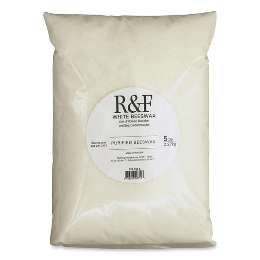 R&F Handmade Paints Encaustic White Beeswax, 5-Pound