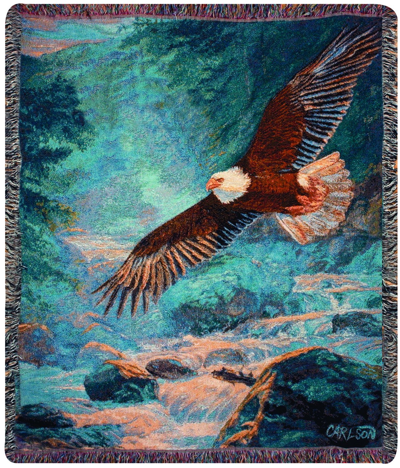 Manual Woodworkers & Weavers Tapestry Throw, 50 x 60, American Majesty