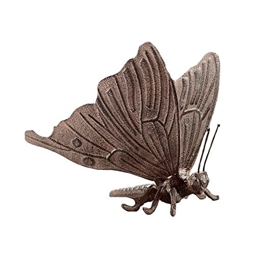 SPI Home 53025 Weathered Brown Butterfly 6.5 x 7.5 Aluminum Outdoor Garden Figurine Statue Sculpture