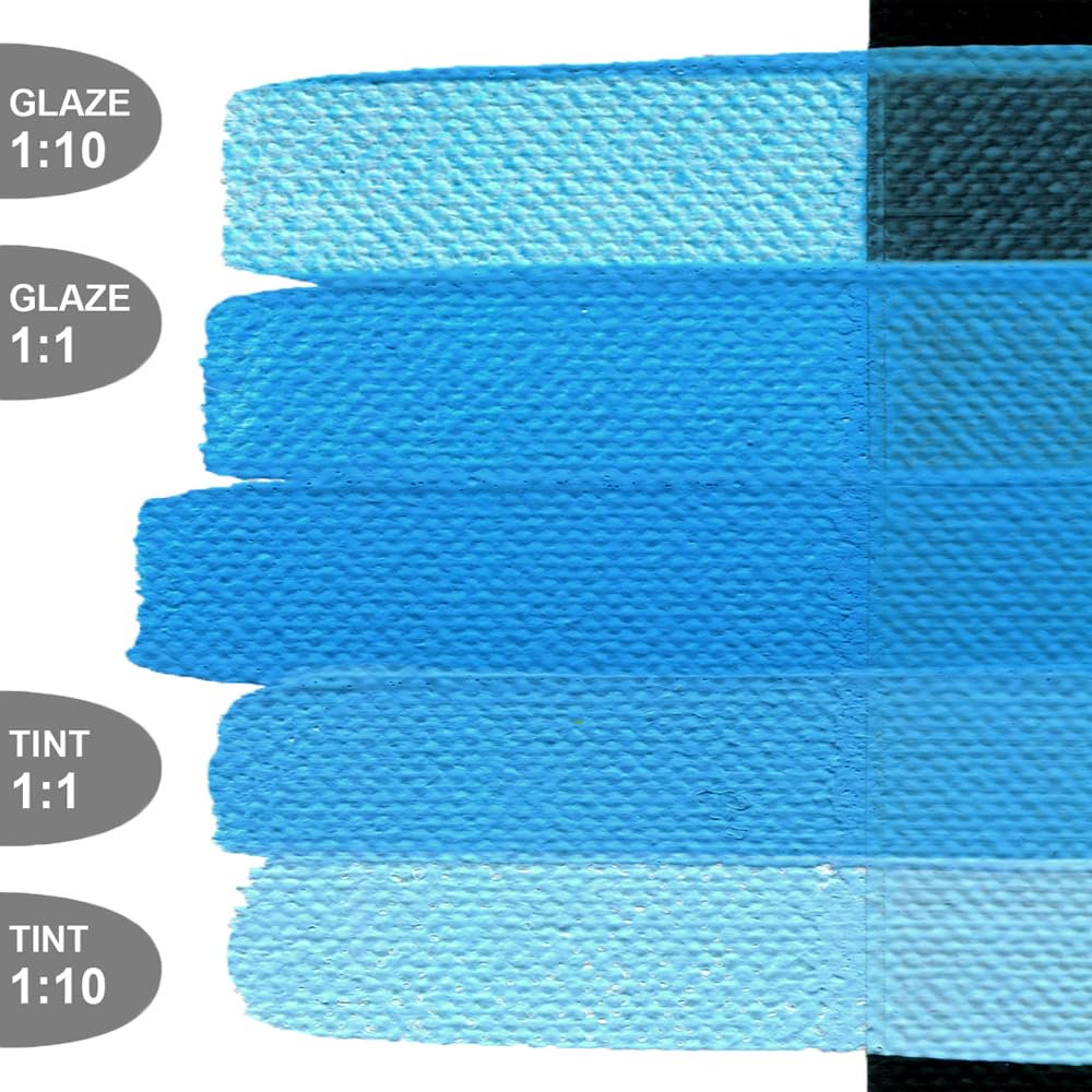 GOLDEN SoFlat Matte Acrylics, Medium Phthalo Blue, 2 fl. oz. Jar, Professional Acrylic Paint, Opaque