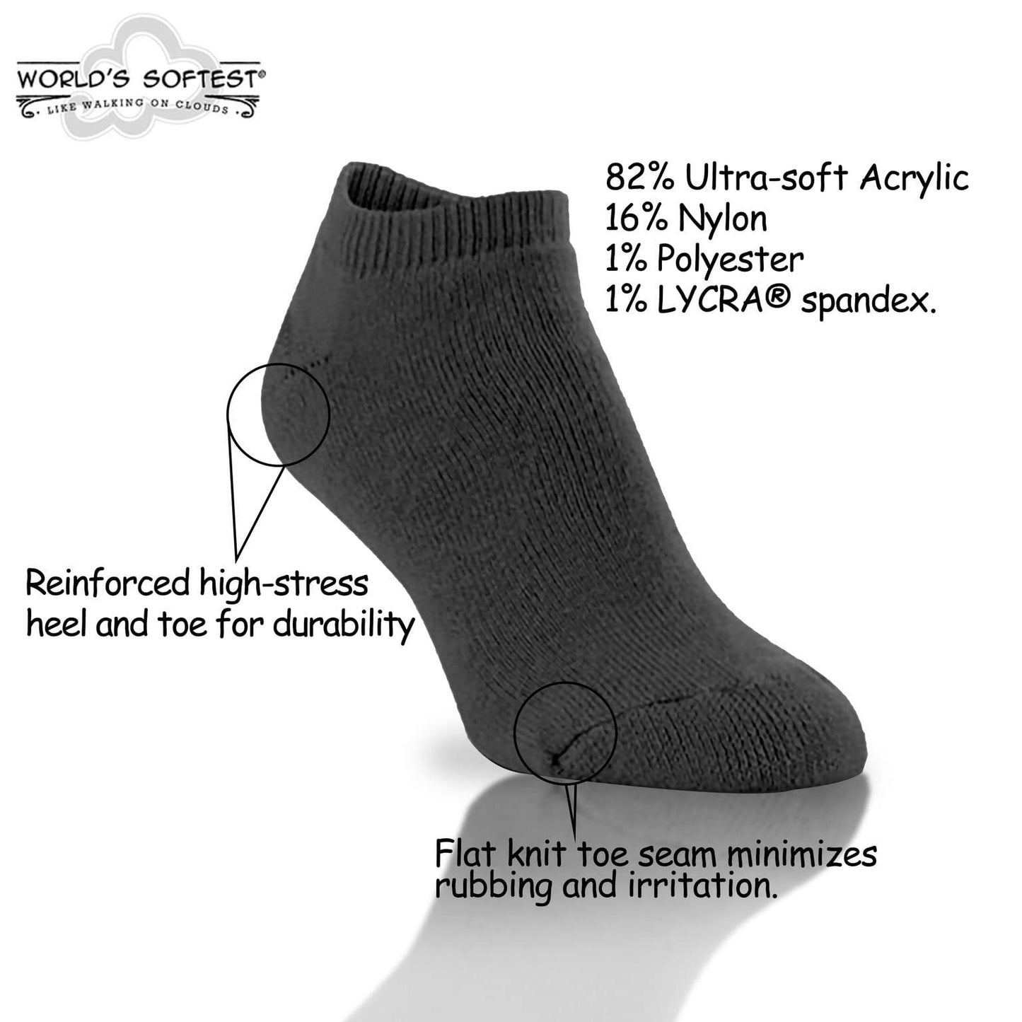 World's Softest Socks Classic Low - Comfortable Mens Socks