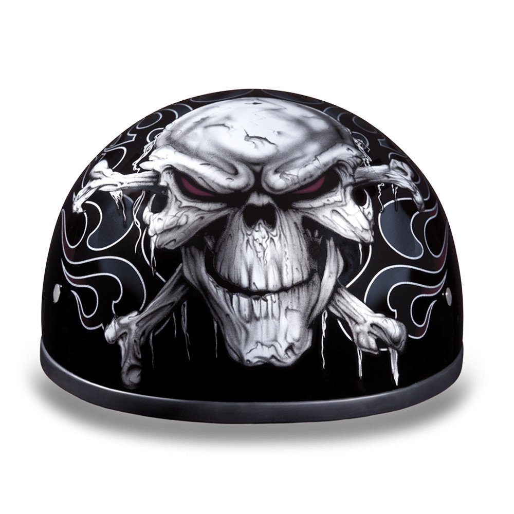 Daytona Helmets Half Skull Cap Motorcycle Helmet – DOT Approved [Graphics]…