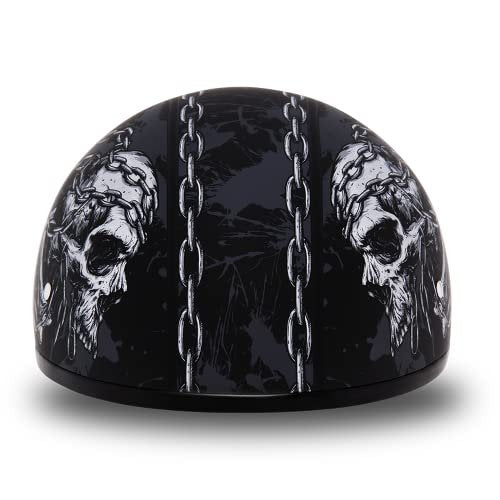 Daytona Helmets Half Skull Cap Motorcycle Helmet – DOT Approved [Graphics]…