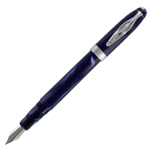 Luxury Brands Noodler's Ahab Flex Nib Fountain Pen Lapis Medieval, Blue and Black, Fine Nib (15027)