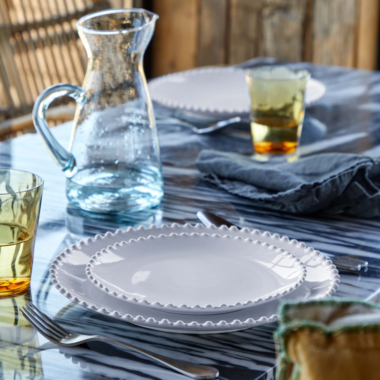 Costa Nova Ceramic Stoneware 11" Dinner Plate - Collection & Color Options | Microwave & Dishwasher Safe Dinnerware | Food Safe Glazing | Restaurant Quality Tableware