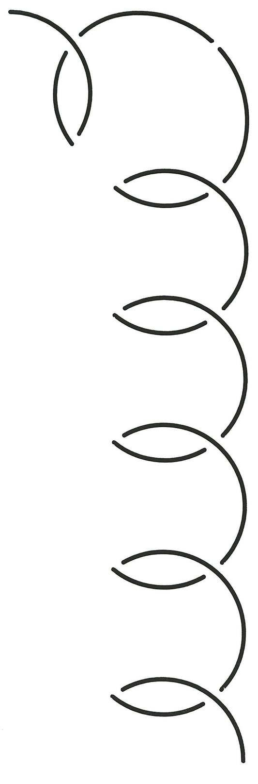 Quilting Creations Loop Corner Design Quilt Stencil