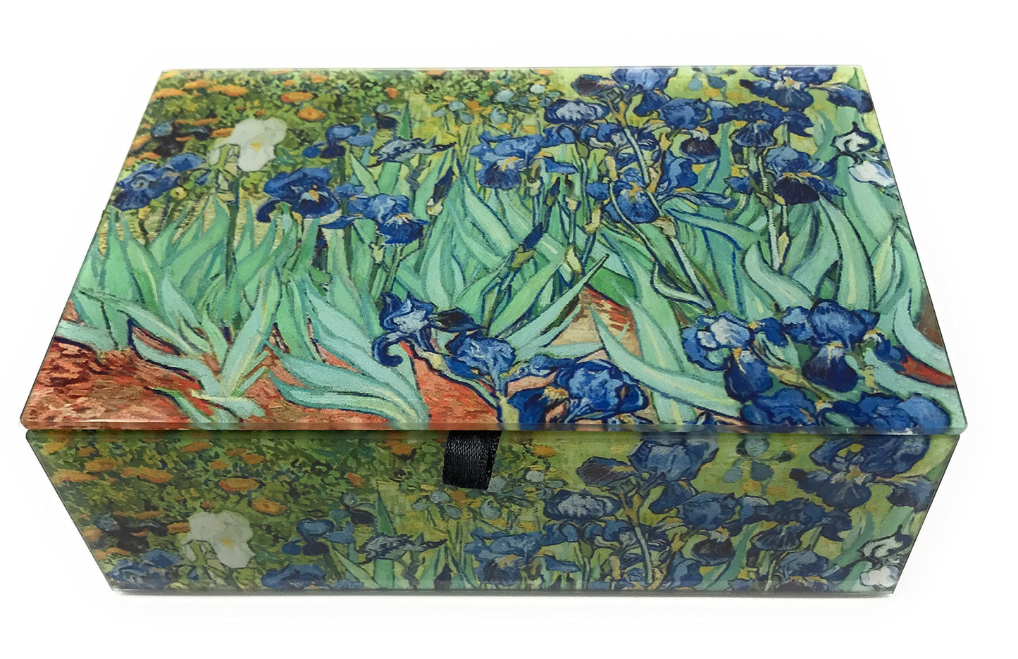 Vincent Van Gogh Glass Jewelry Keepsake Box (Iris)