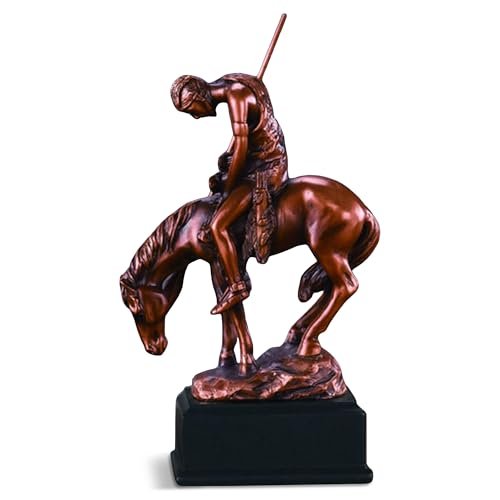 Treasure of Nature End of Trail - Native American Statue, Bronze Plated
