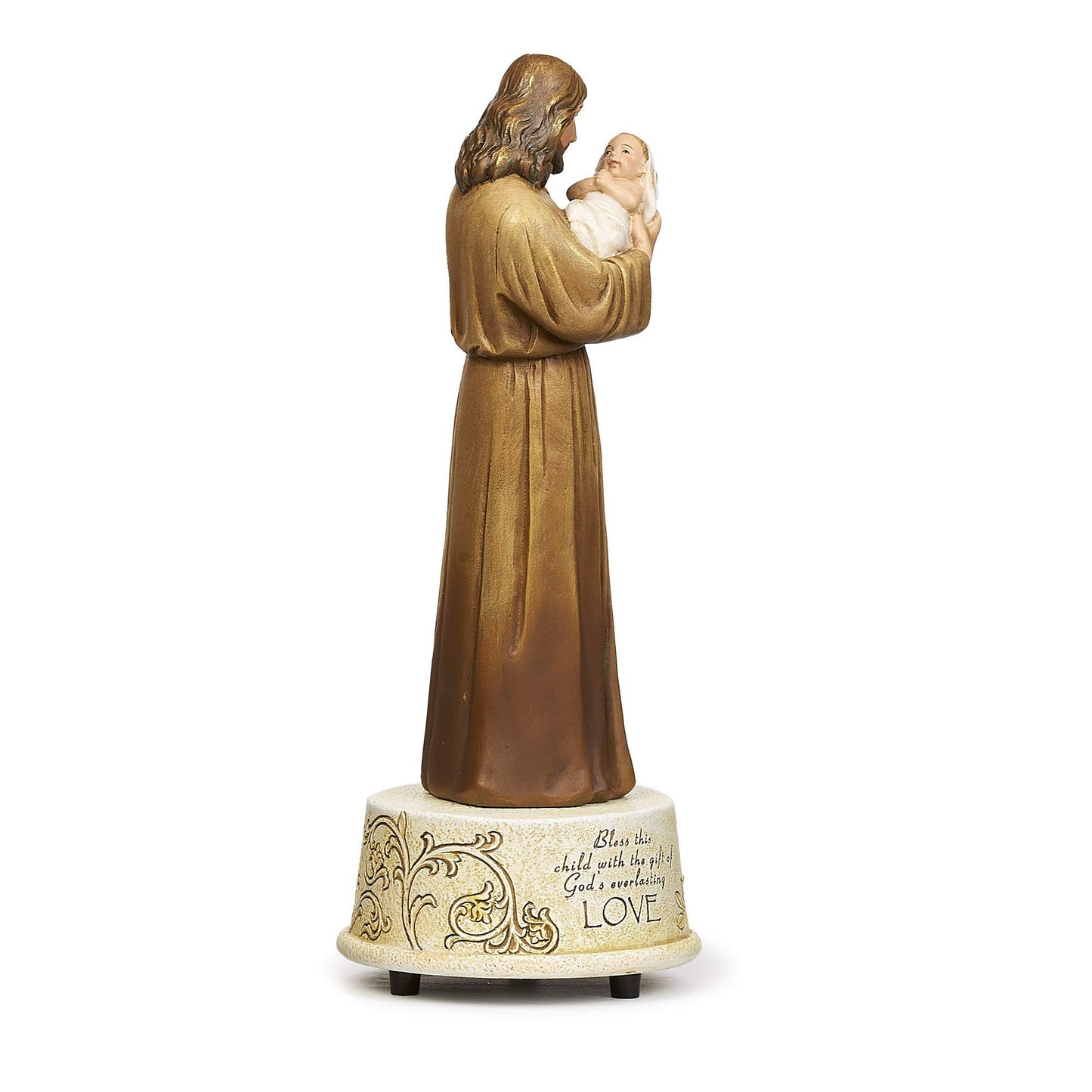 Joseph's Studio by Roman - Jesus Loves Me Musical, Children's Gifts, 8.75" H, Resin and Stone, Decorative, Collection, Durable, Long Lasting, Wind-Up, Plays Jesus Loves Me