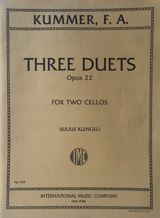 Three Duets for Two Cellos, Op. 22