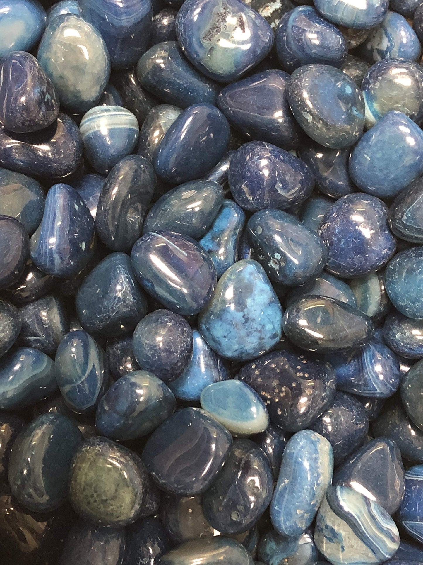 Zentron Crystal Collection: Tumbled Dyed Agate - Large 1" Pieces with Velvet Bag