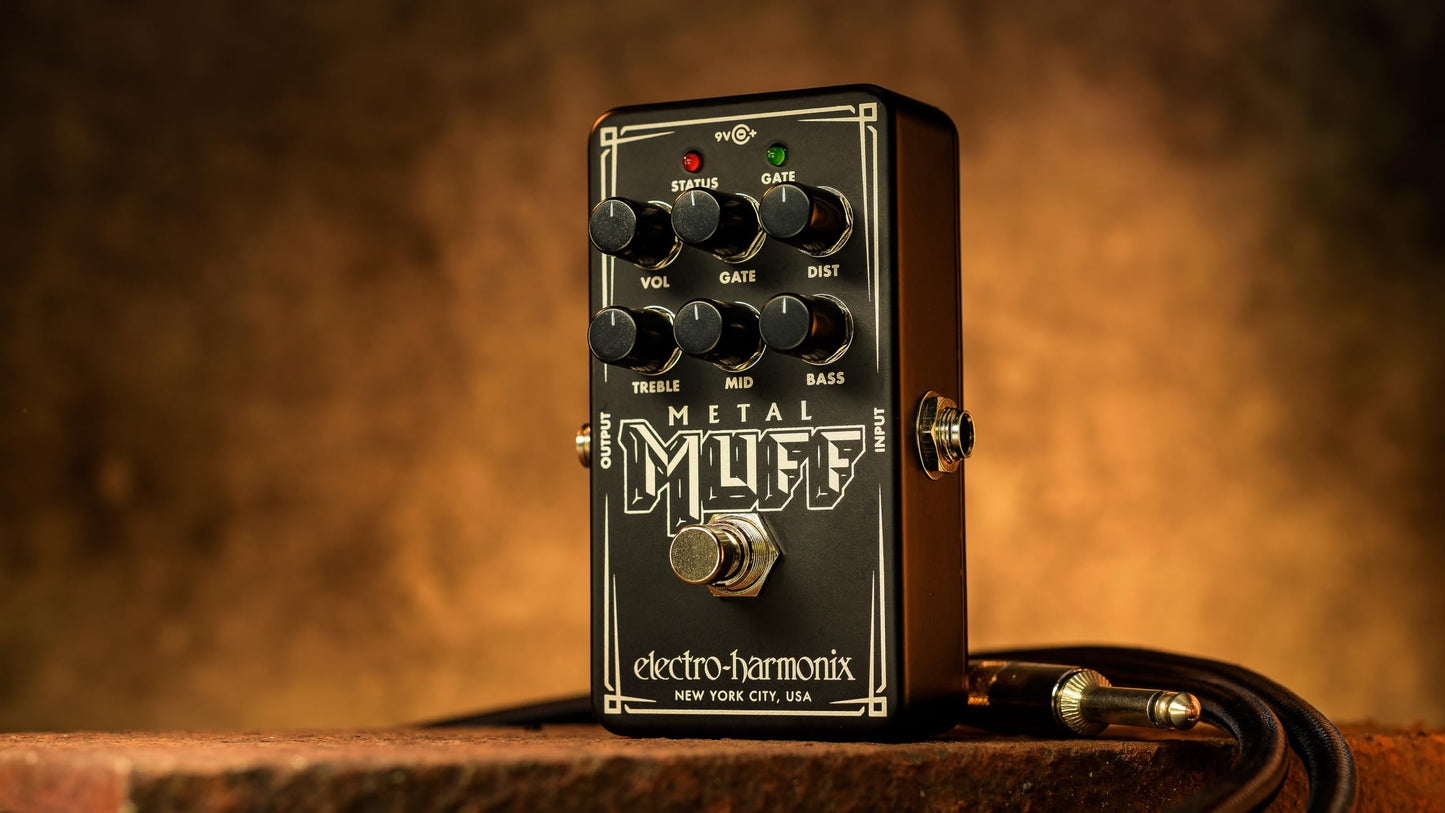 Electro-Harmonix Nano Metal Muff, Black, NANO METAL MUFF - Electric Guitar Distortion with Noise Gate Pedal