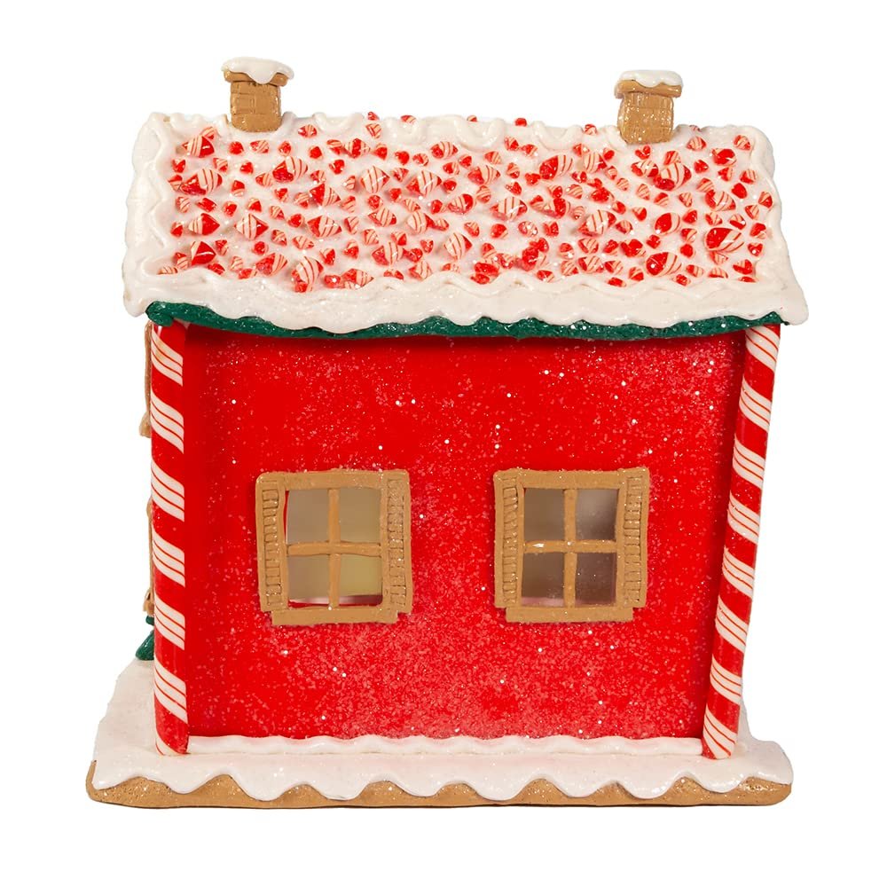Kurt S. Adler Battery-Operated LED Music Box Gingerbread House, 9.5-Inch, Multicolored