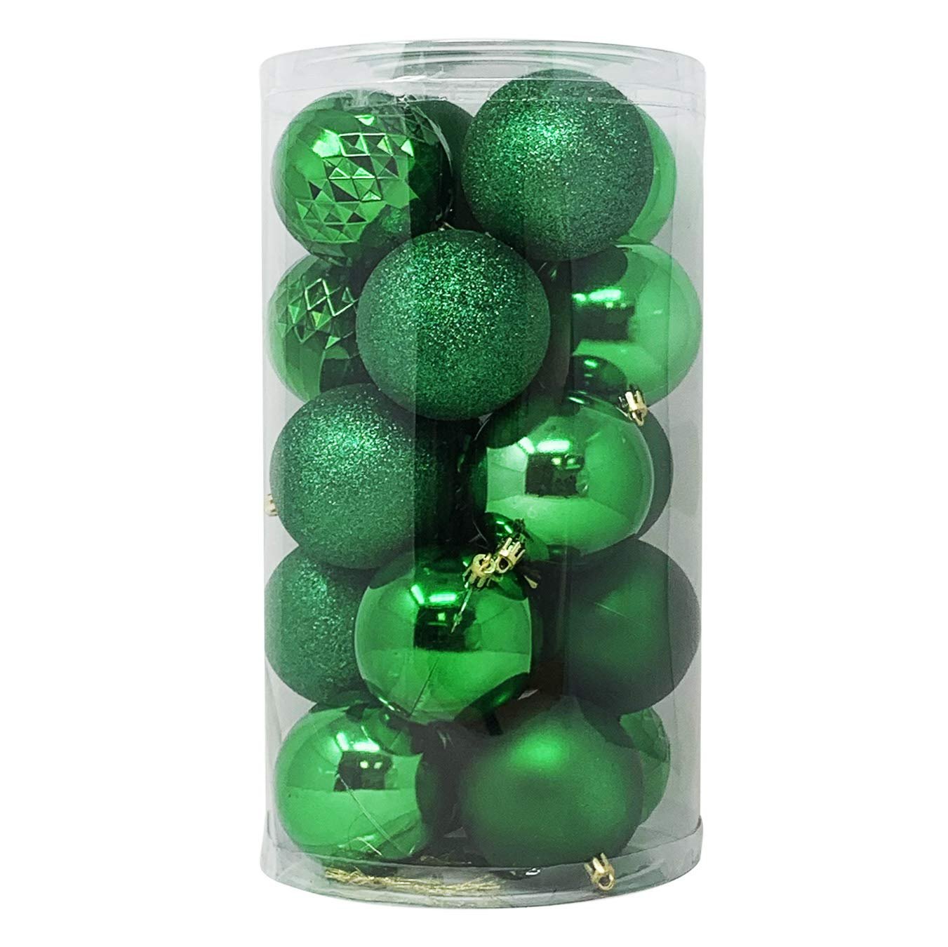 allgala 20 PK 3 Inch (8CM) Large Christmas Ornament Balls for Xmas Tree-4 Style-