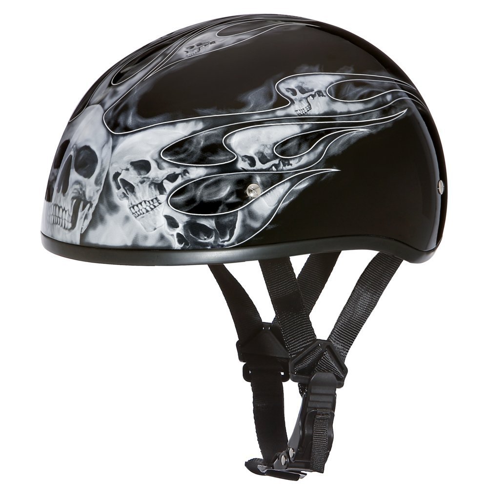 Daytona Helmets Half Skull Cap Motorcycle Helmet – DOT Approved [Graphics]…