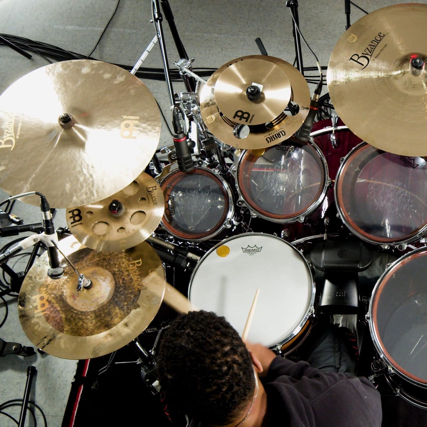 Meinl Cymbals Byzance 14" Dual Hihats, Pair — Made in Turkey — Hand Hammered B20 Bronze, 2-Year Warranty, B14DUH