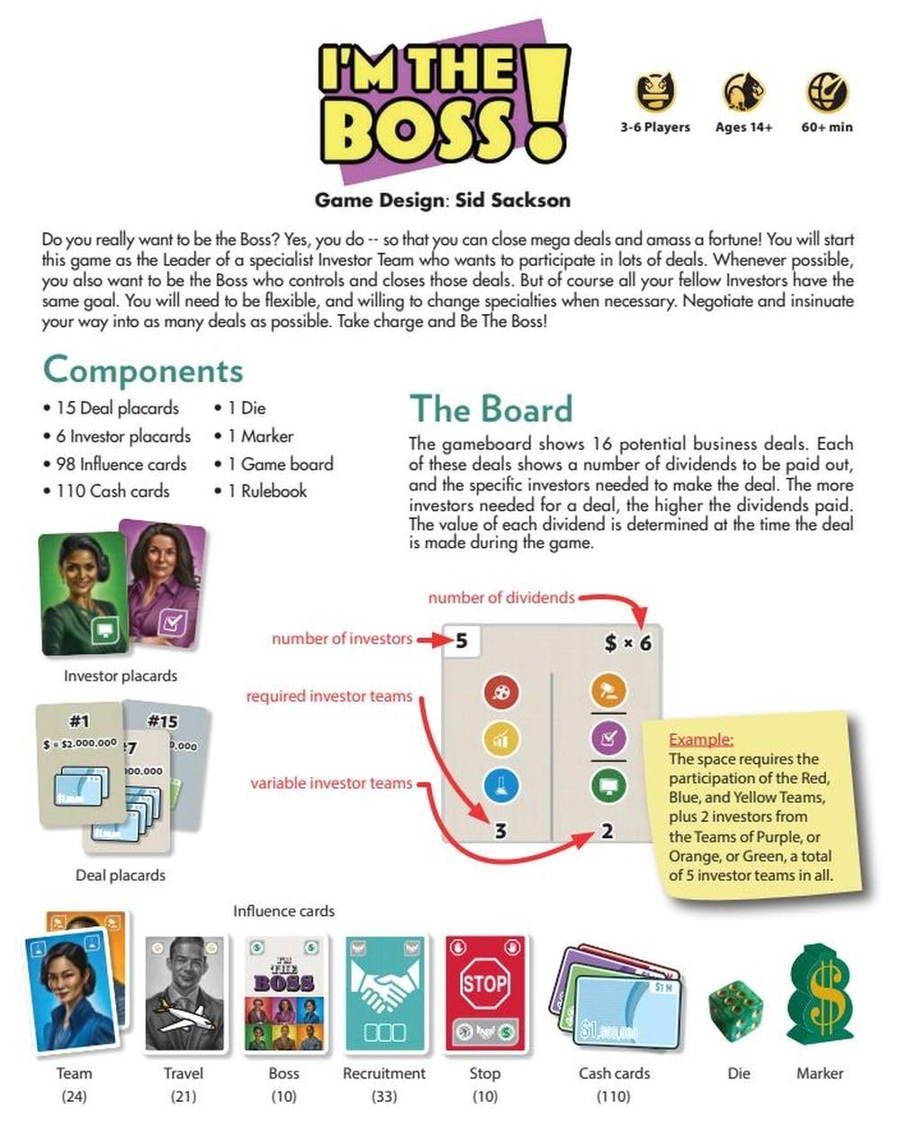 Face 2 Face Eagle-Gryphon Games I'm The Boss Bargaining Board Game