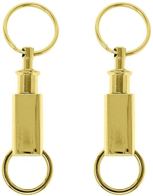 Stephanie Imports Set of 2 Quick Release, Detachable Valet Keychains With Dual Key Rings