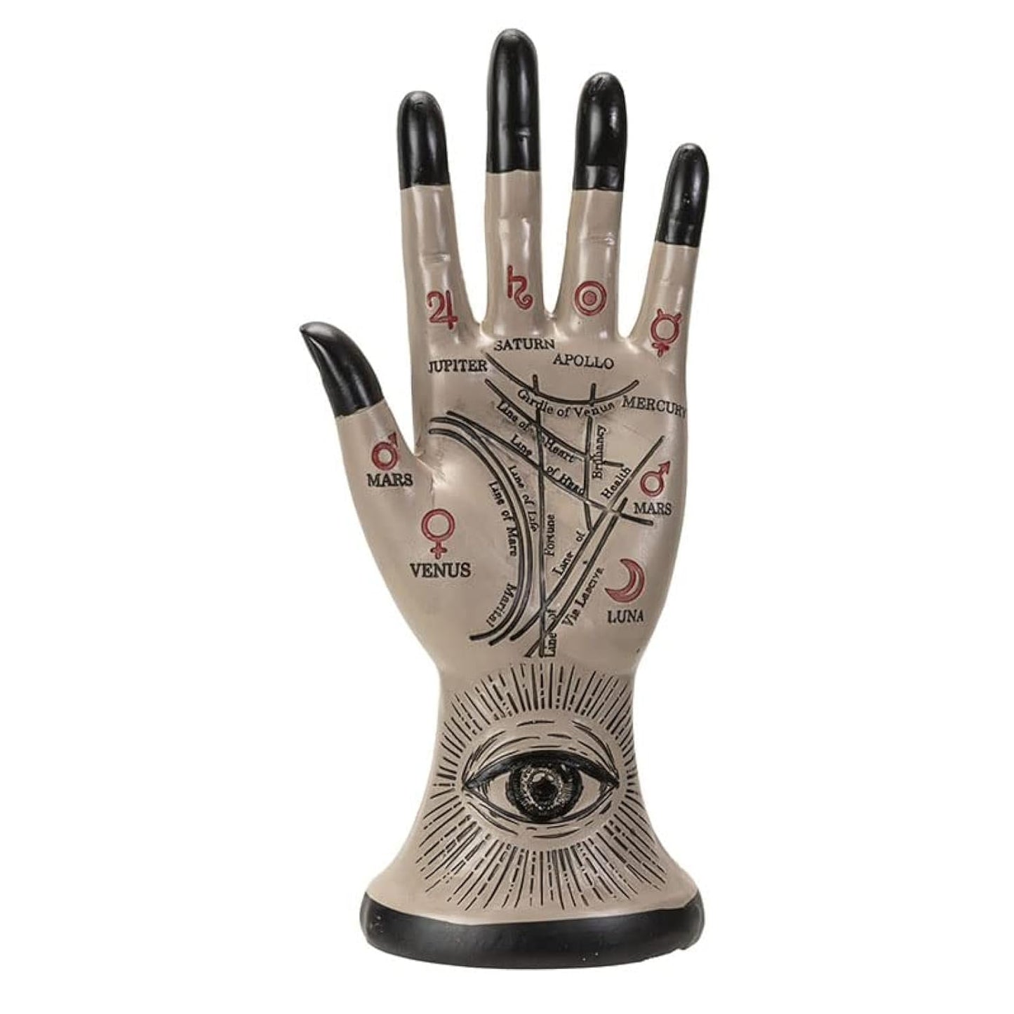 Pacific Giftware Palmistry Hand Figurine, 8.86-inch Height, Resin, Home Décor, Tabletop Décor, Halloween
