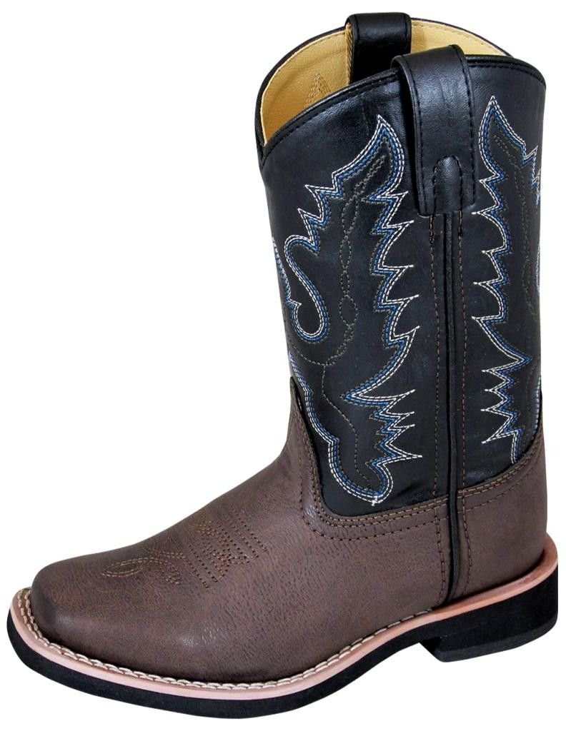 Smoky Mountain Boys Brown/Black Tyler Square Toe Western Cowboy Boots