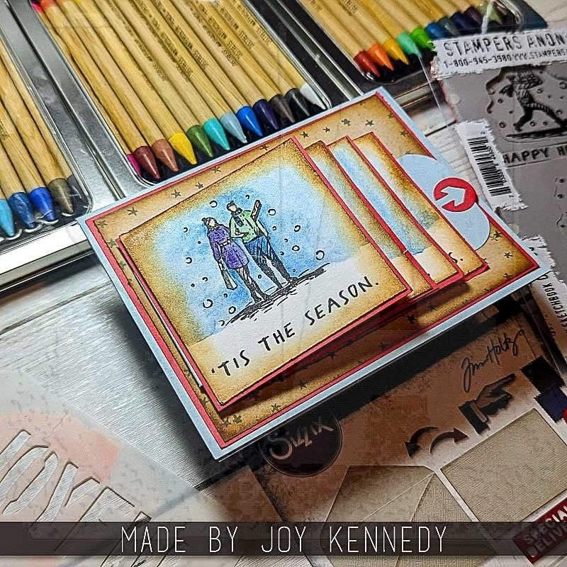 Tim Holtz Cling Stamps 7"X8.5"-Holiday Sketchbook