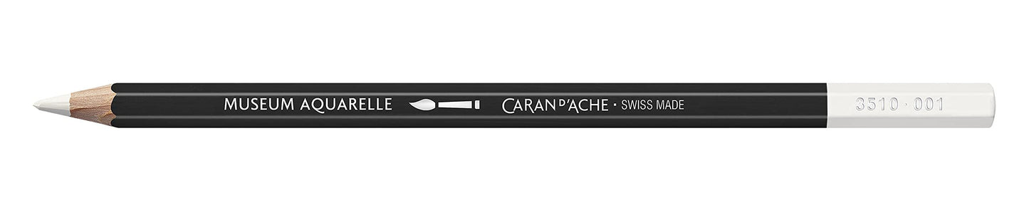 Caran D'ache Museum Aquarelle Watercolour Pencils - White (3510.001)